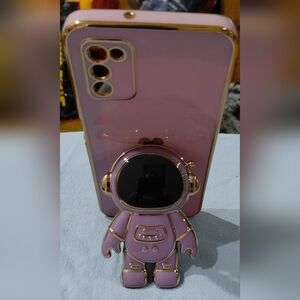 Source Unknown Pink and Gold Phone Case with Astronaut Stand